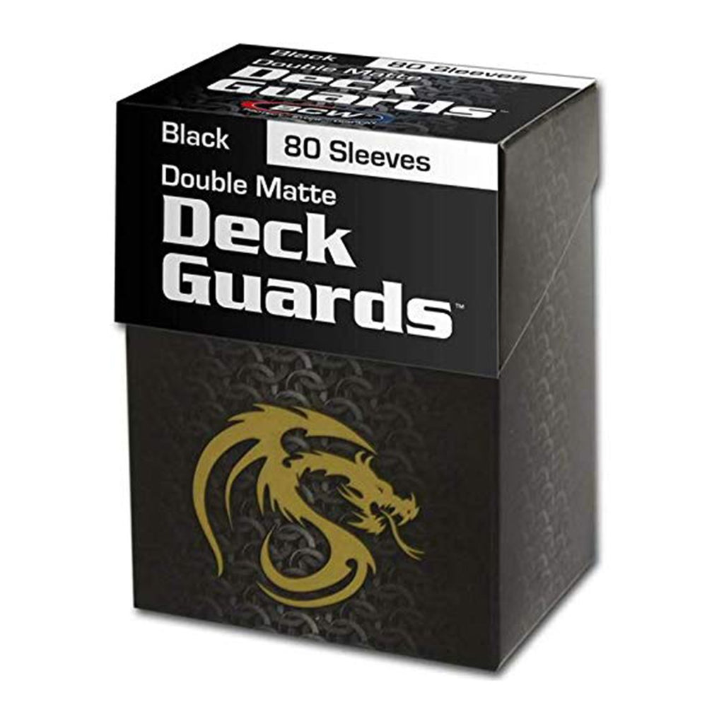 BCW Double Matte Blck 80 Sleeves Deck Guards
