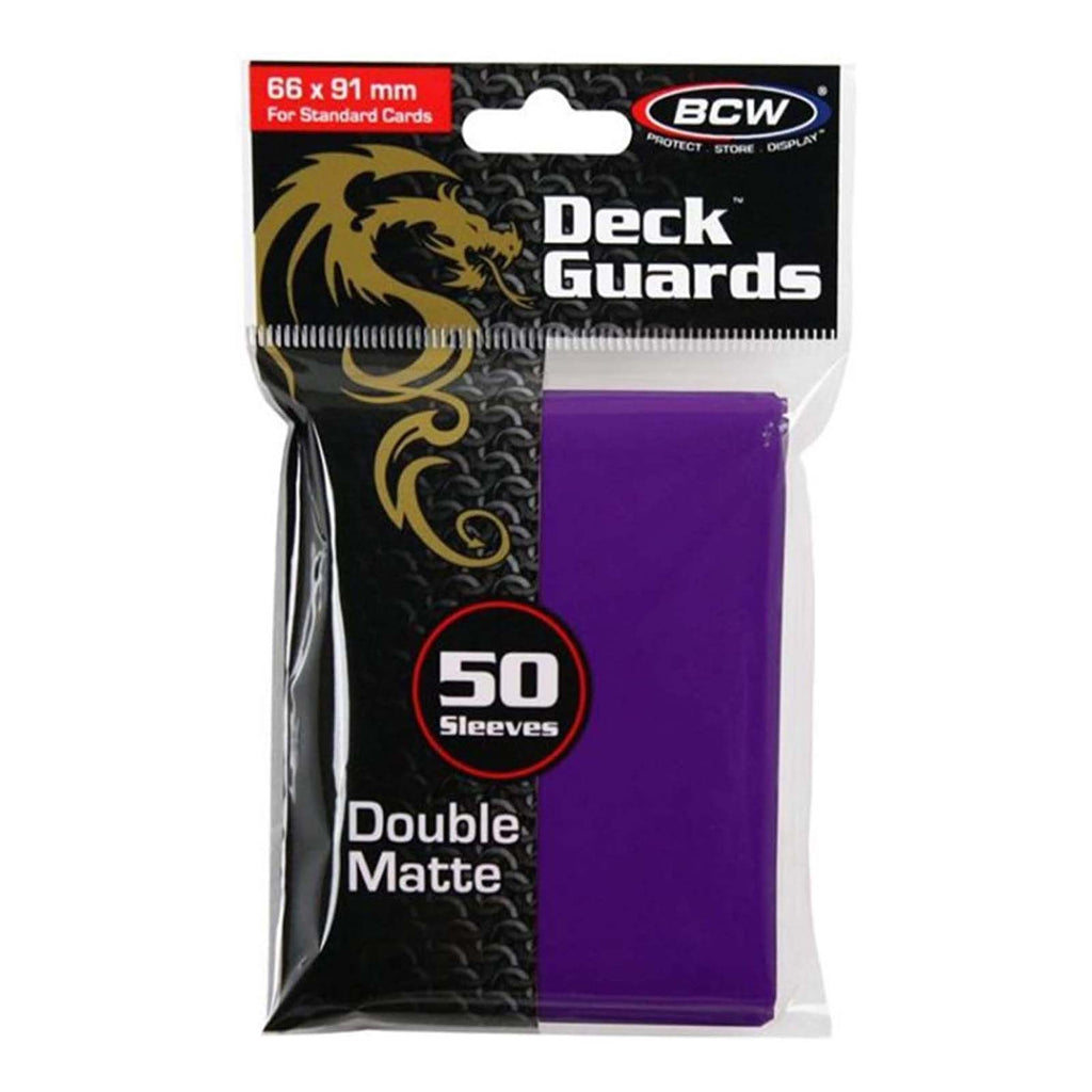 BCW Purple Anti-Glare Deck Guards Standard Cards Sleeves 50 Count