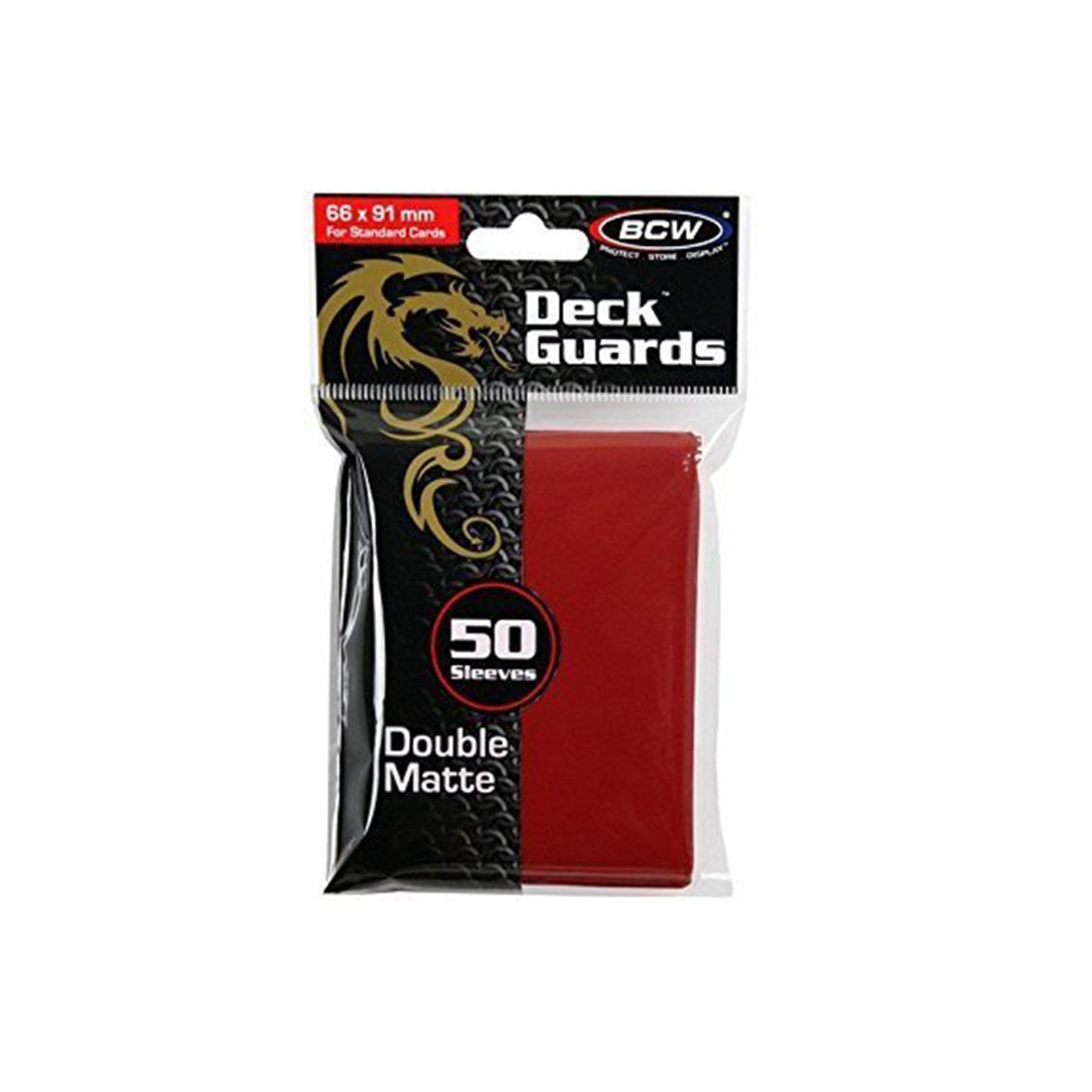 BCW Red Double Matte Deck Guards Standard Cards Sleeves | Radar Toys BCW Red Double Matte Deck Guards Standard Cards Sleeves | Radar Toys