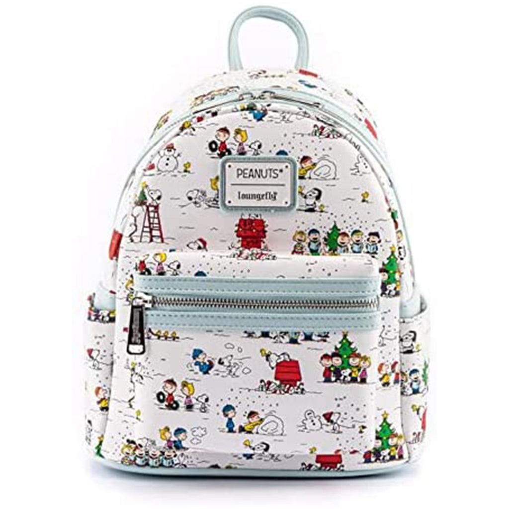 Loungefly Peanuts Happy Holidays All Over Print Mini Backpack