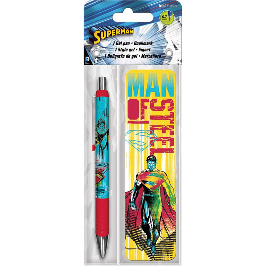 DC Comics Superman Man Of Steel Bookmark And Pen Set