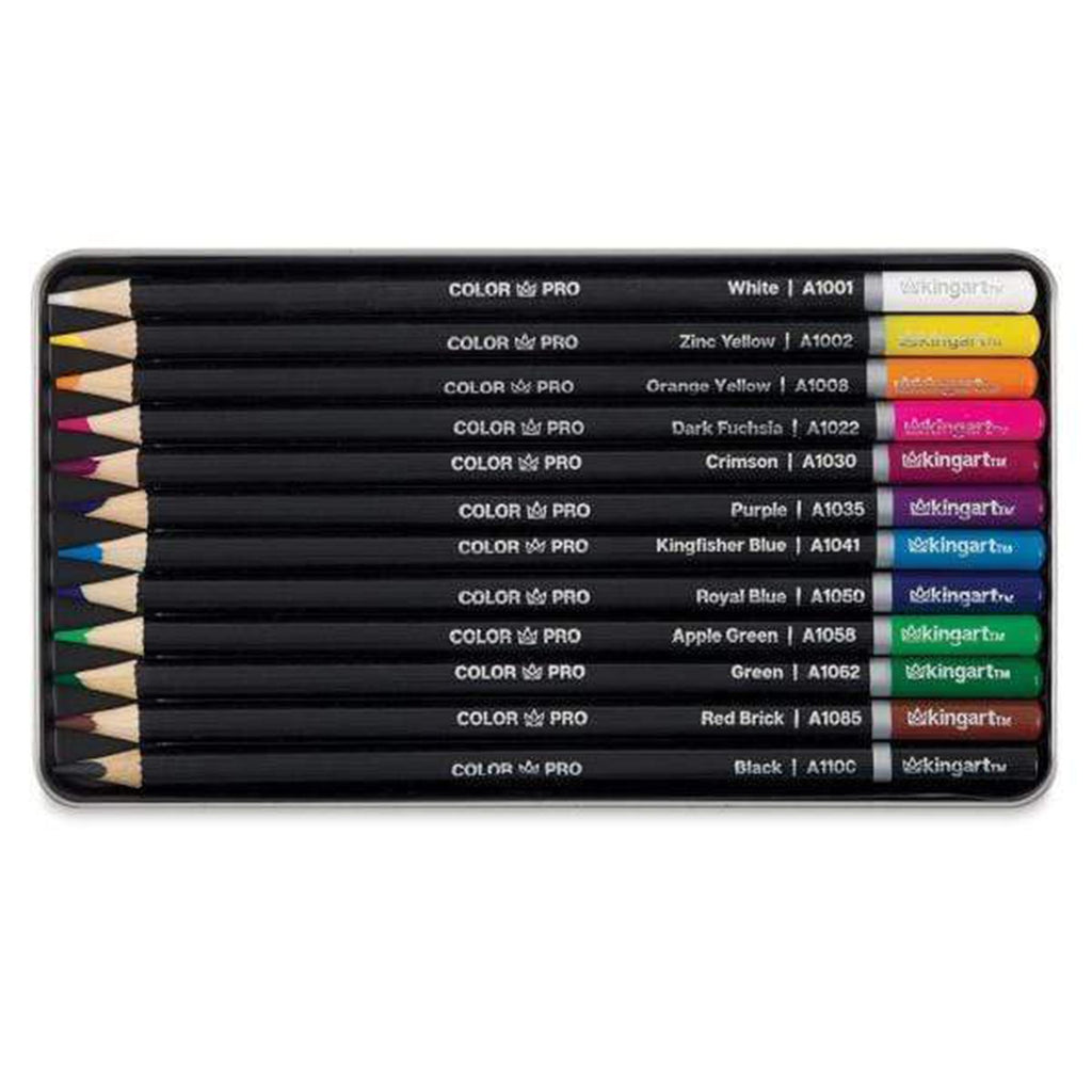 Kingart Pro 12 Count Colored Pencil Set 300-12