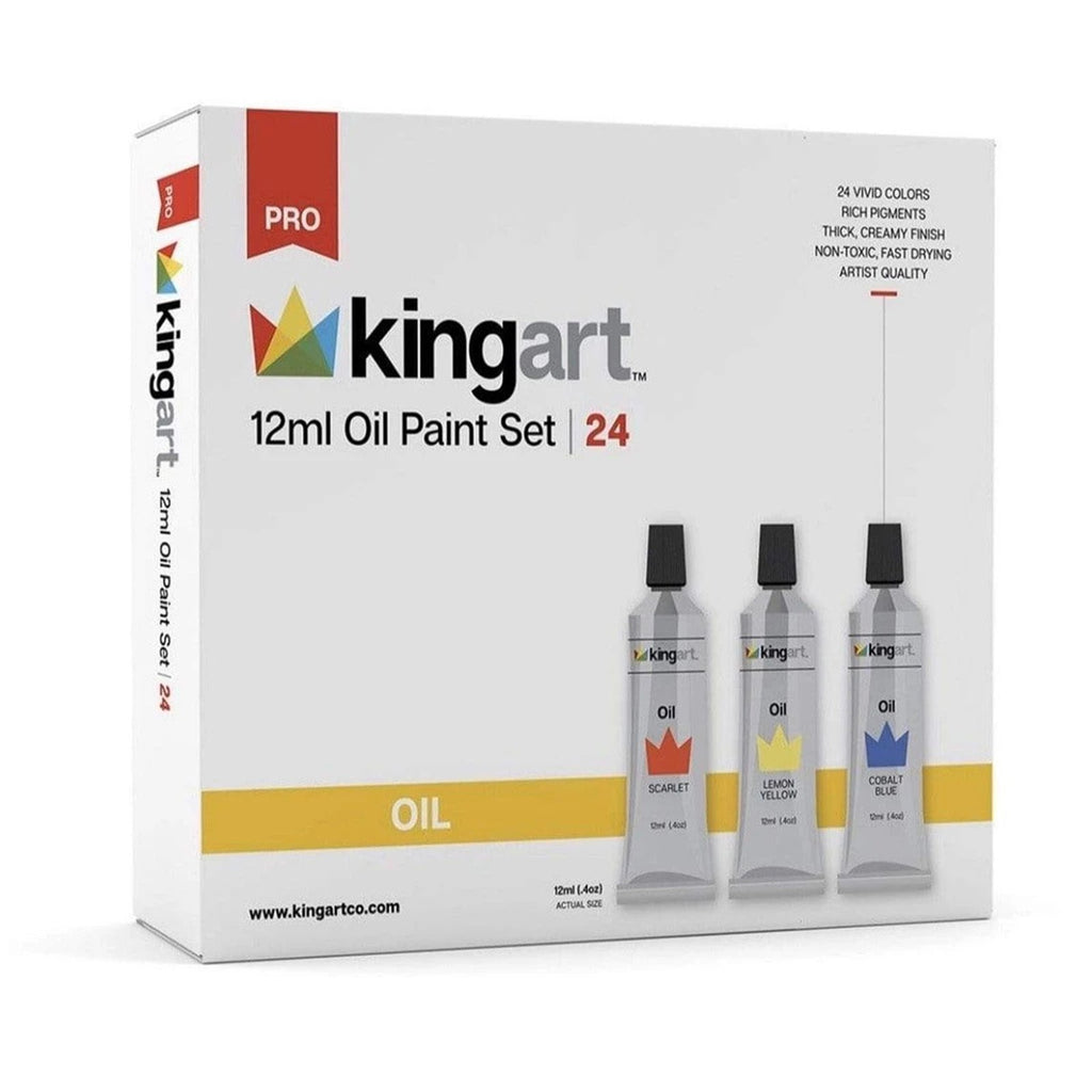 Kingart Pro 24 Count 12ml Oil Paint Set 524-24 - Radar Toys