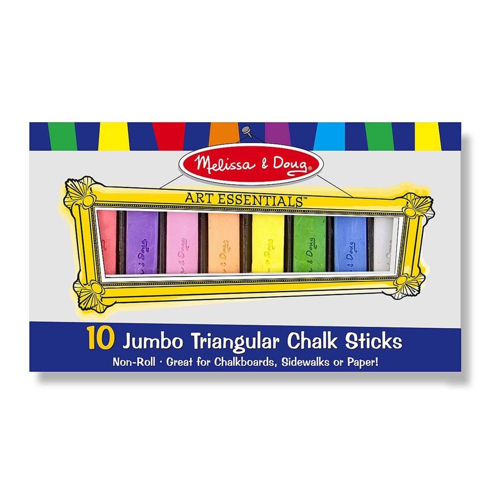 Melissa And Doug 10 Jumbo Triangular Chalk Sticks - Radar Toys