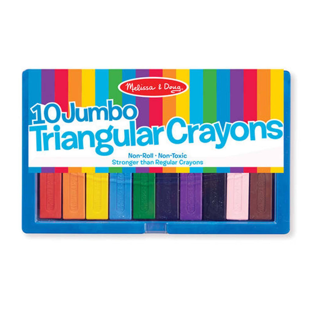 Melissa And Doug 10 Jumbo Triangular Crayons Set - Radar Toys