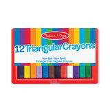 Melissa And Doug 12 Colors Triangular Crayons - Radar Toys