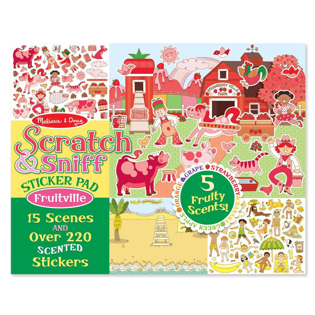 Melissa And Doug Scratch And Sniff Fruitville Sticker Pad