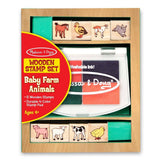 Melissa And Doug Baby Farm Animals Wooden Stamp Set - Radar Toys