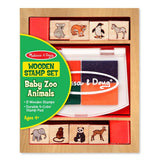 Melissa And Doug Baby Zoo Animals Wooden Stamp Set - Radar Toys