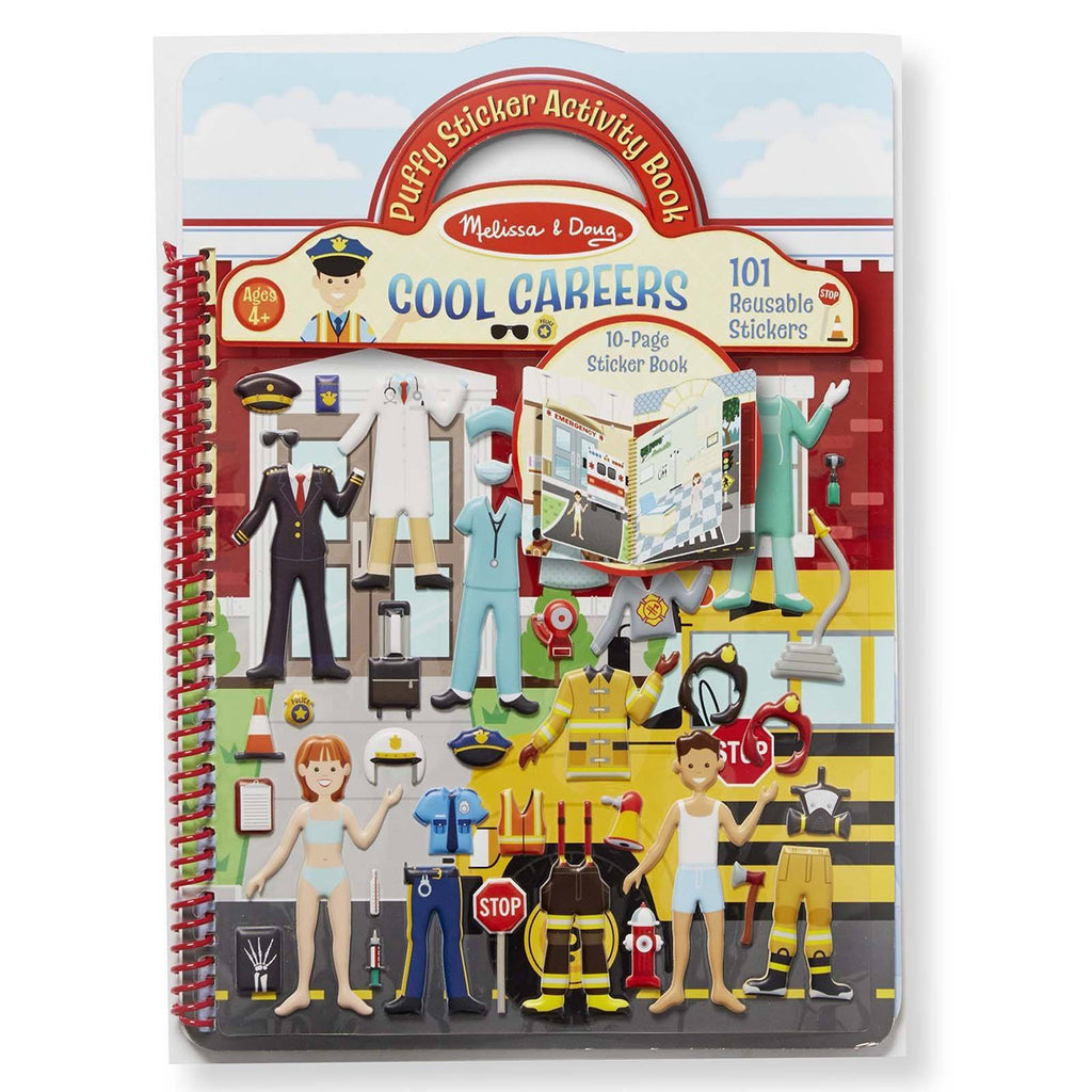 Melissa And Doug Cool Careers Reusable Puffy Sticker Activity Book