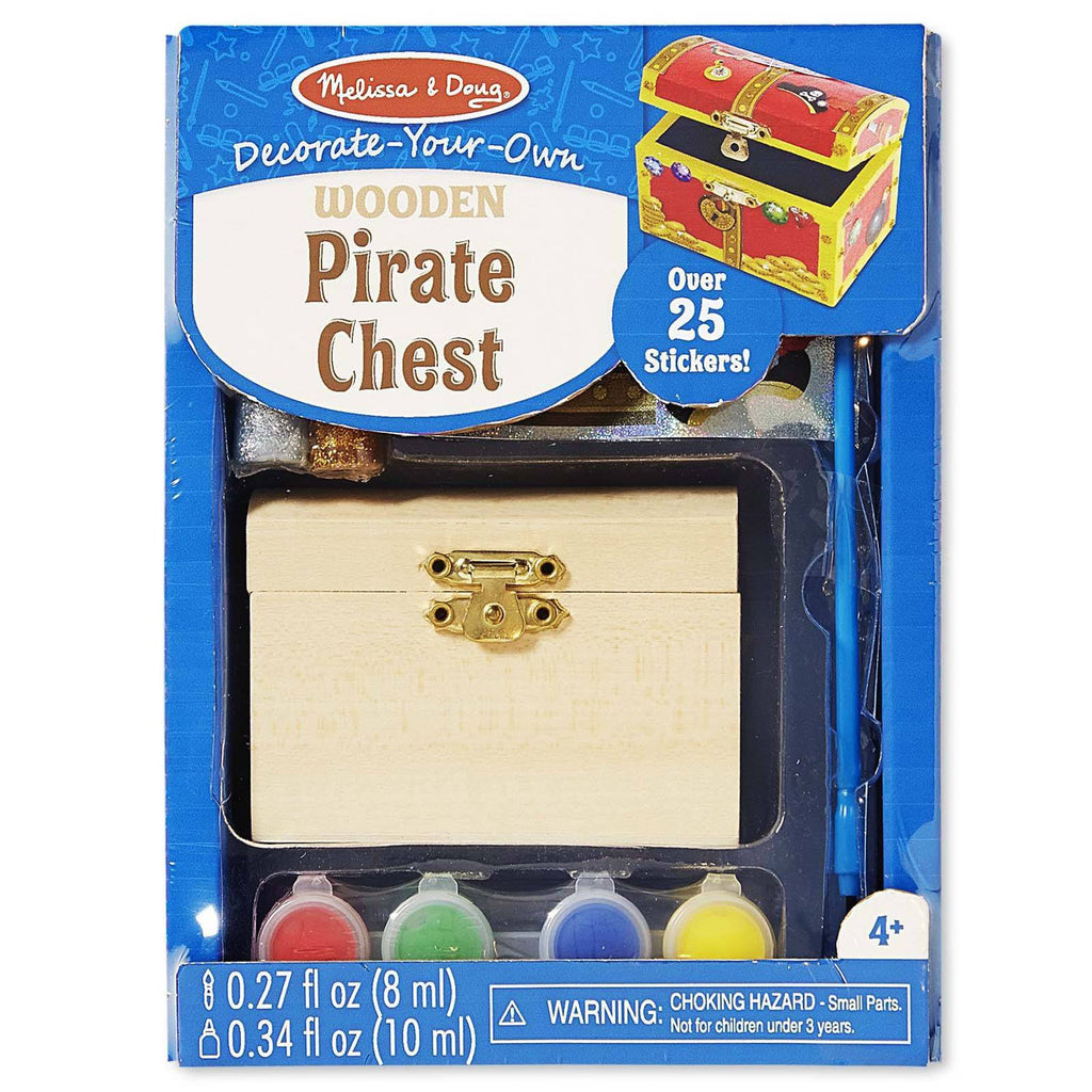Melissa And Doug Decorate Your Own Wooden Pirate Chest Craft Set