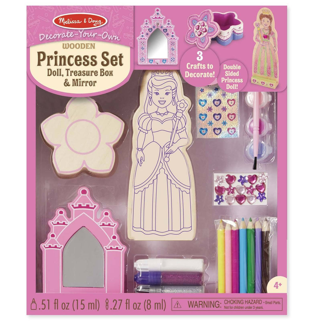 Melissa And Doug Decorate Your Own Wooden Princess Set - Radar Toys
