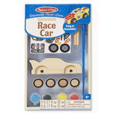 Melissa And Doug Decorate Your Own Wooden Race Car Craft Set - Radar Toys
