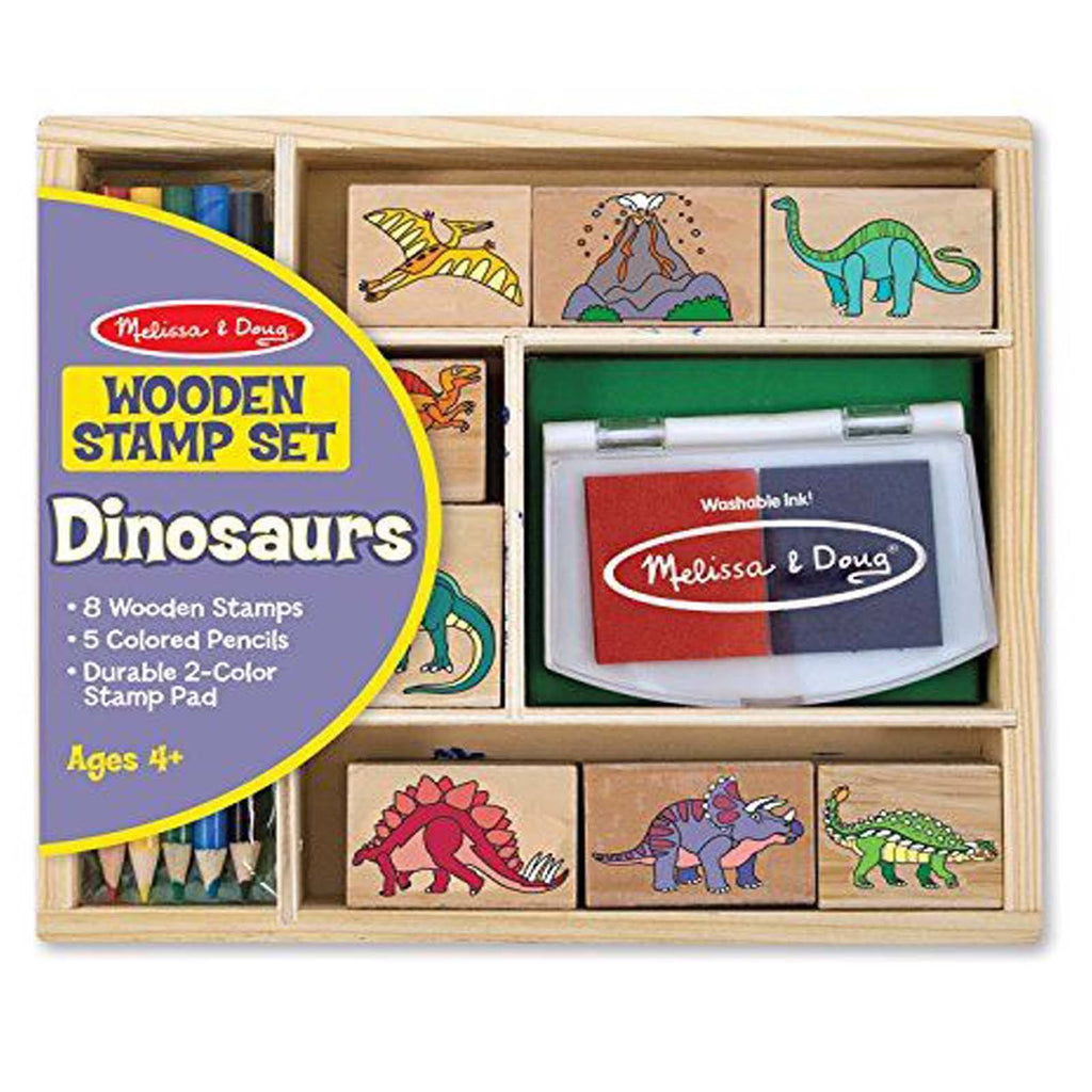 Melissa And Doug Dinosaur Wooden Stamp Set