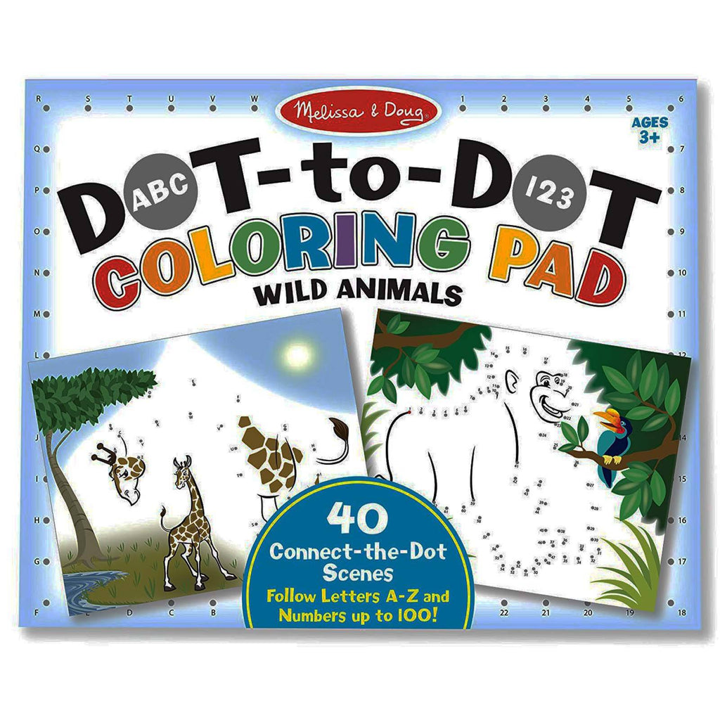 Melissa And Doug Dot To Dot Wild Animals Coloring Pad