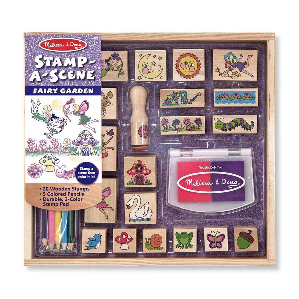 Melissa And Doug Fairy Garden Wooden Stamp A Scene Set - Radar Toys
