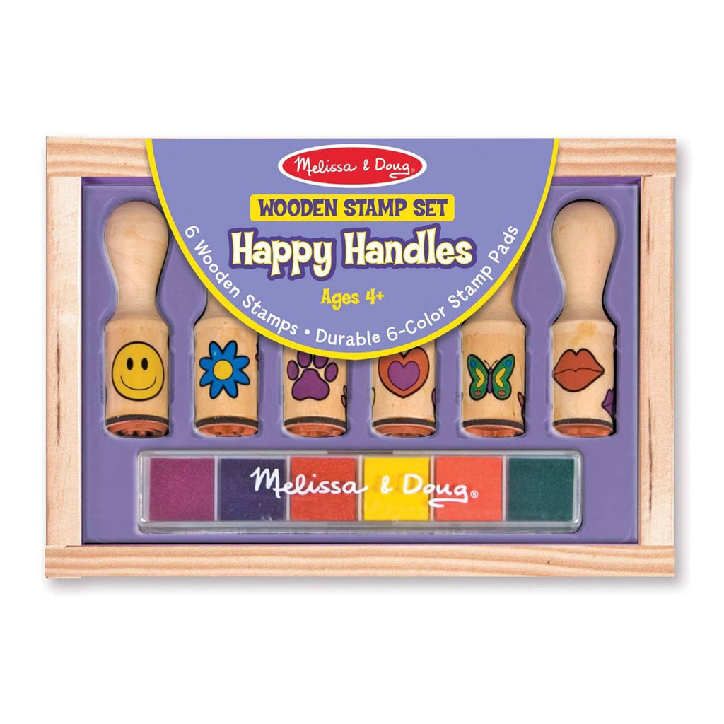 Melissa And Doug Happy Handle Wooden Stamp Set - Radar Toys
