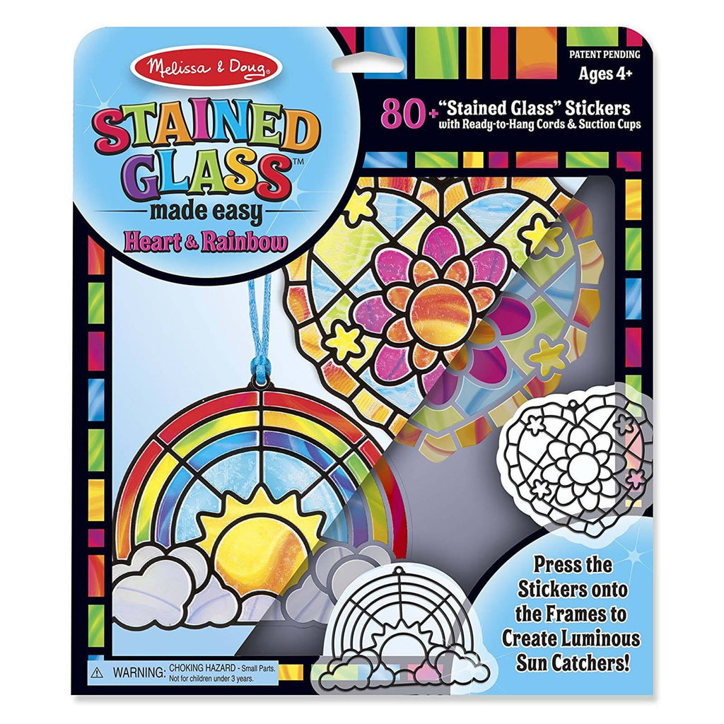 Melissa And Doug Heart And Rainbow Stained Glass Set