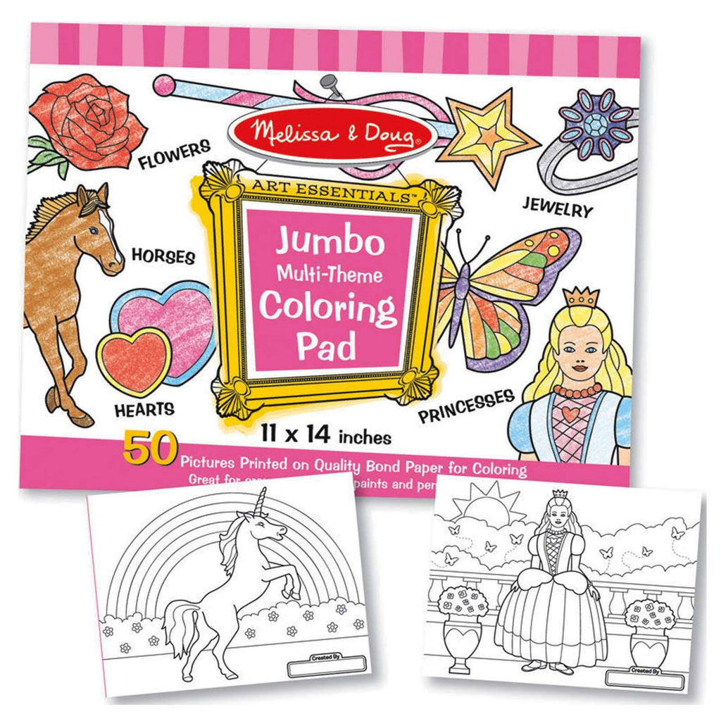 Melissa And Doug Jumbo Multi-Theme Coloring Pad