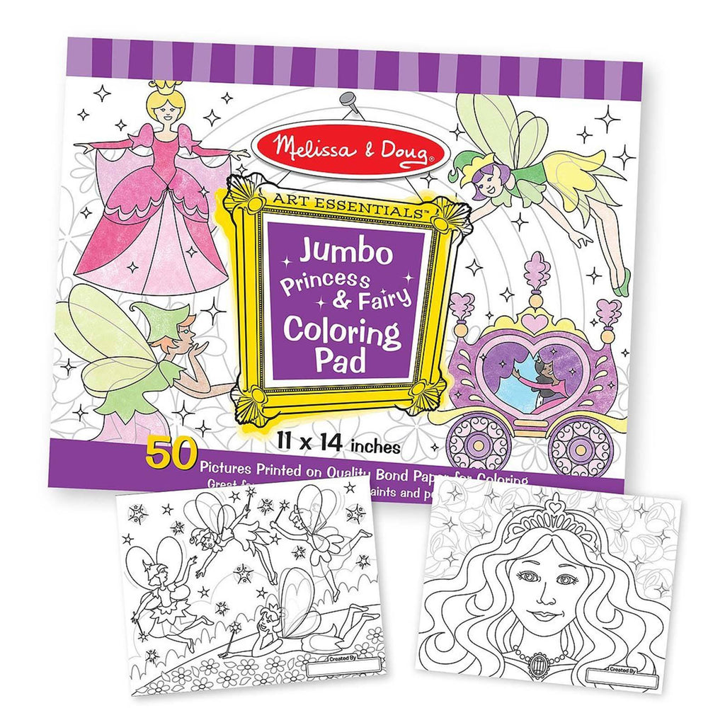 Melissa And Doug Jumbo Princess And Fairy Coloring Pad