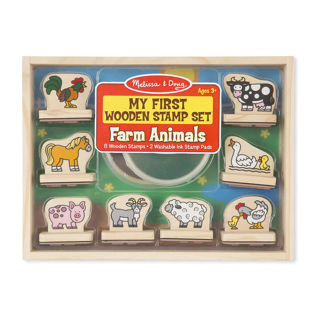 Melissa And Doug My First Wooden Farm Animals Stamp Set