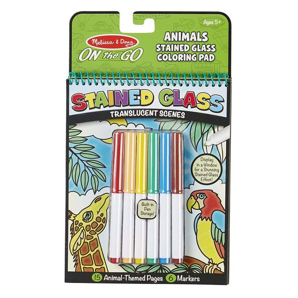 Melissa And Doug On The Go Animals Stained Glass Coloring Pad
