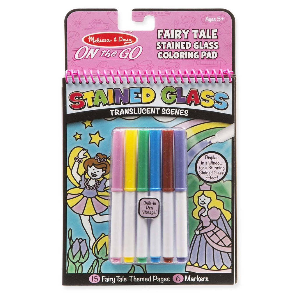 Melissa And Doug On The Go Fairy Tale Stained Glass Coloring Pad