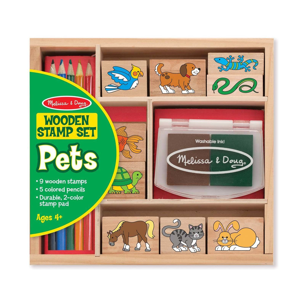 Melissa And Doug Pets Wooden Stamp Set