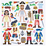 Melissa And Doug Pirate Puffy Reusable Sticker Play Set - Radar Toys