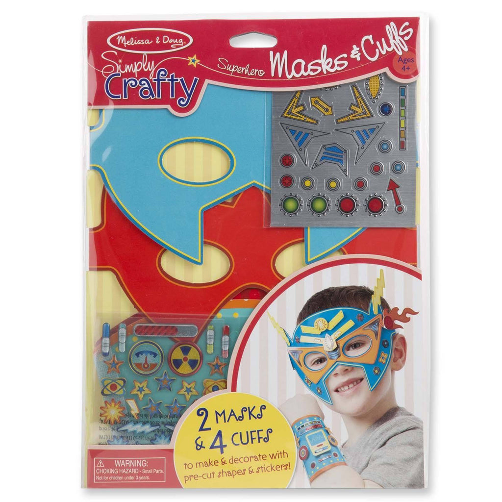 Melissa And Doug Simply Crafty Superhero Masks And Cuffs Set