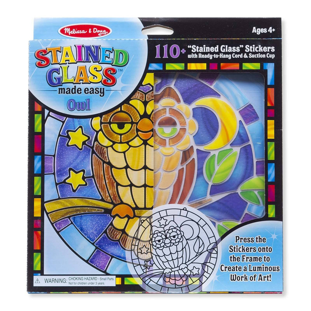 Melissa And Doug Stained Glass Owl Craft Set