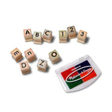Melissa And Doug Wooden Deluxe ABC 123 Stamp Set - Radar Toys