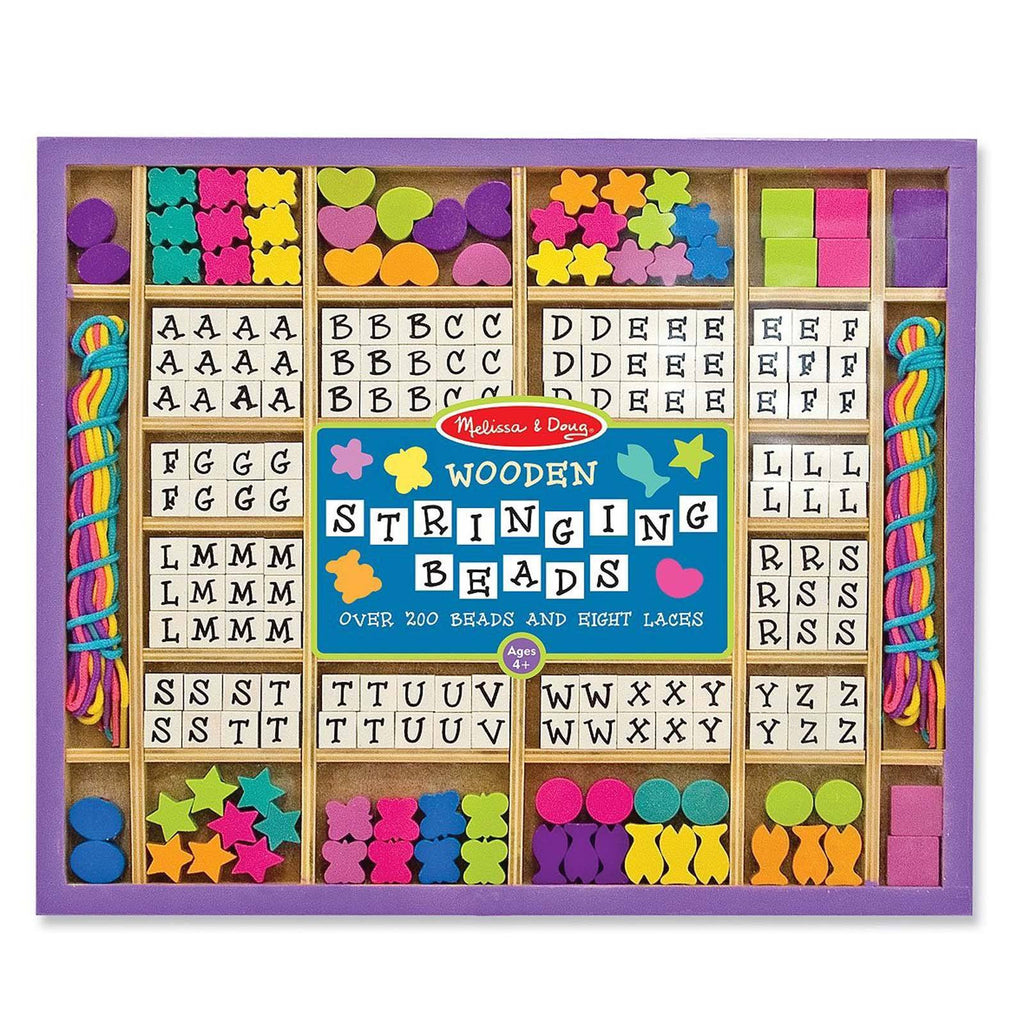 Melissa And Doug Wooden Stringing Beads Craft Set