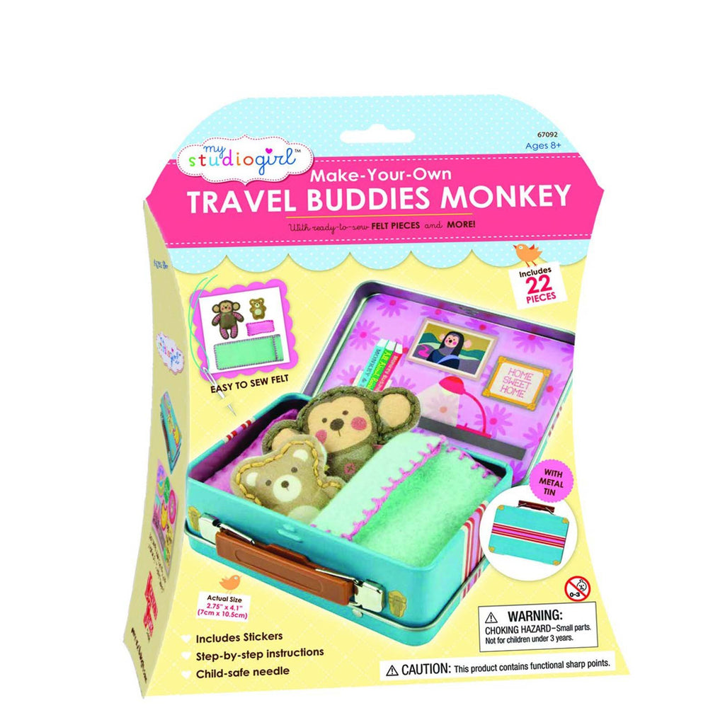 My Studio Girl Travel Buddies Monkey Sew Set