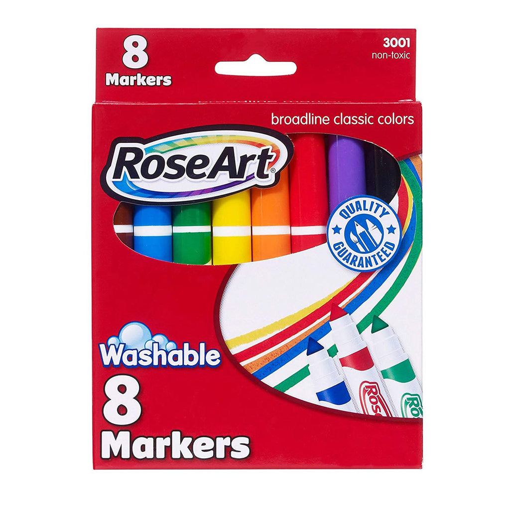 Rose Art Broadline Classic Colors 8 Count Washable Markers