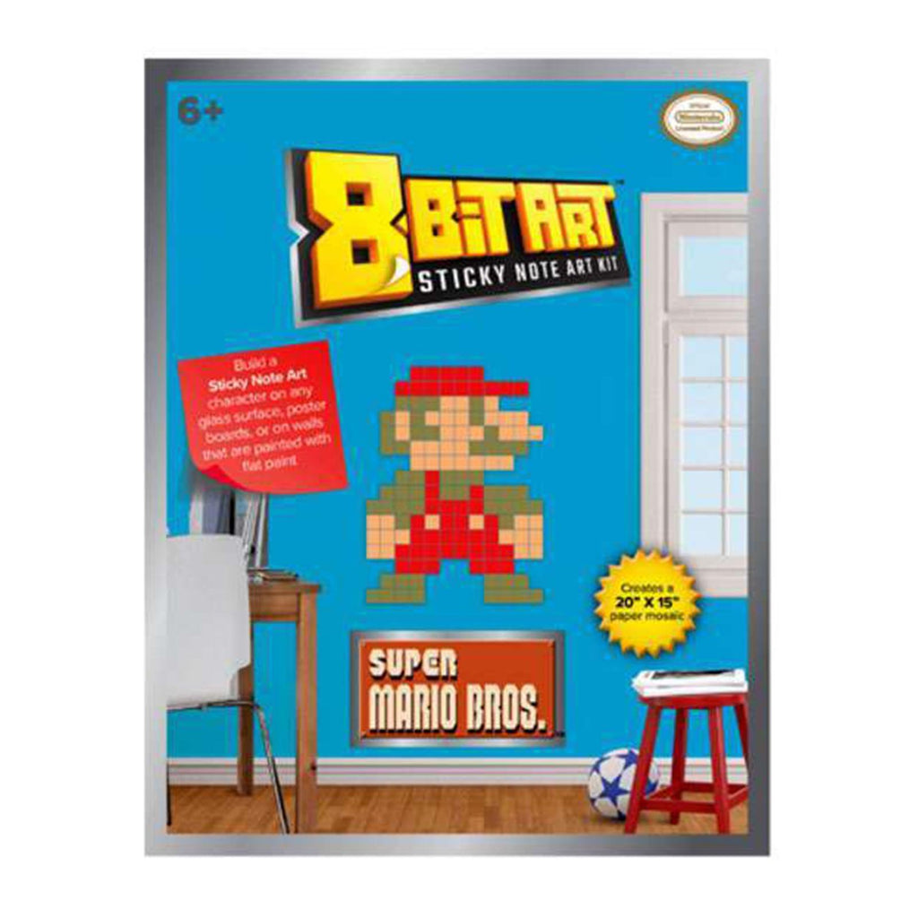 Super Mario Classic Mario 8 Bit Sticky Note Art Kit