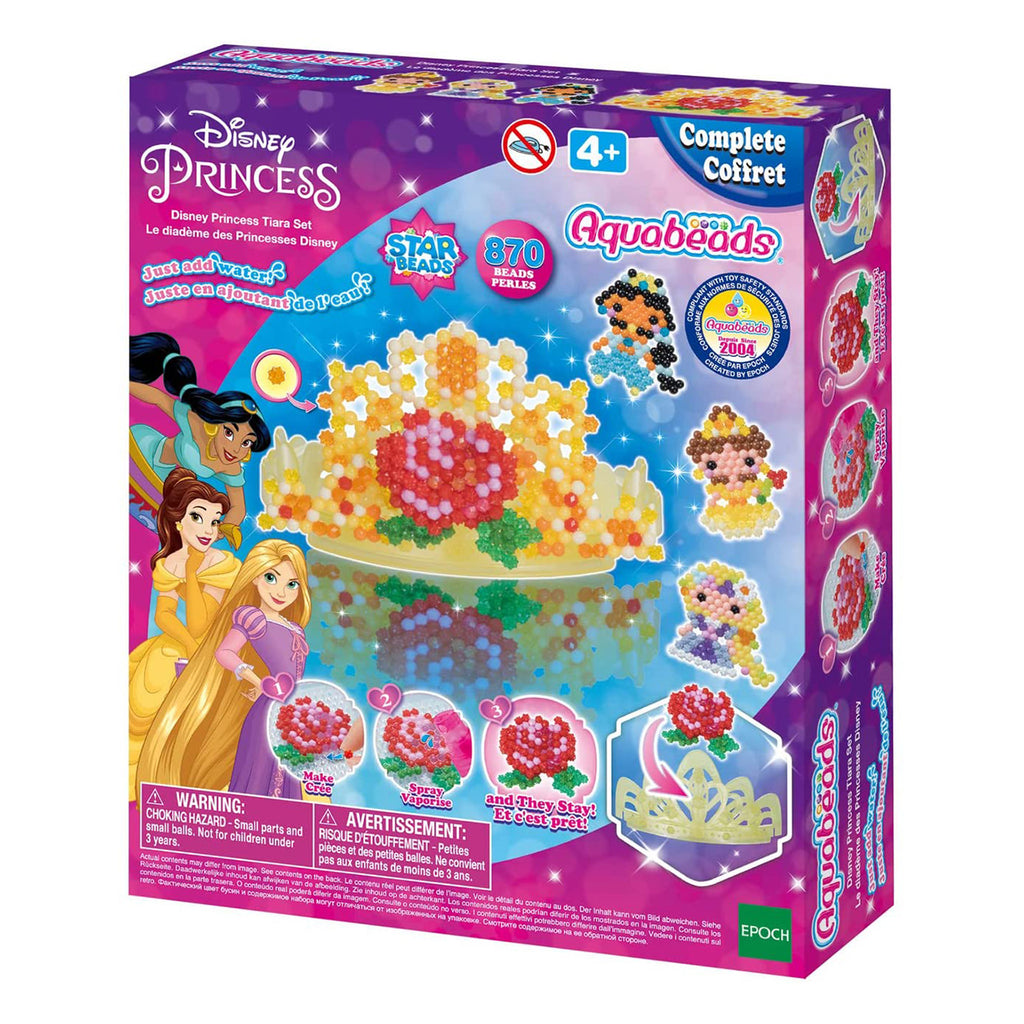 Aquabeads Disney Princess Tiara 870 Beads Craft Set - Radar Toys