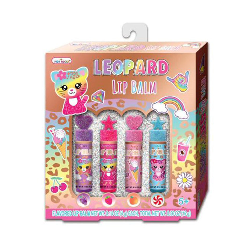 Hot Focus Leopard Flavored Lip Balm Cosmetic Set - Radar Toys