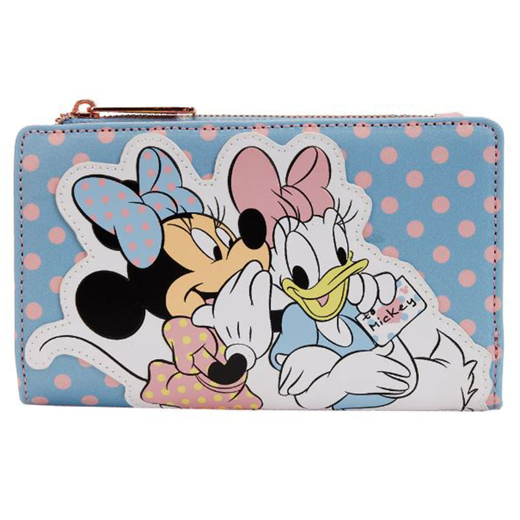 Loungefly Disney Minnie Daisy Pastel Color Block Dots Flap Wallet - Radar Toys