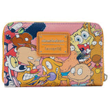 Loungefly Nickelodeon Nick 90s All Over Print Zip Around Wallet - Radar Toys