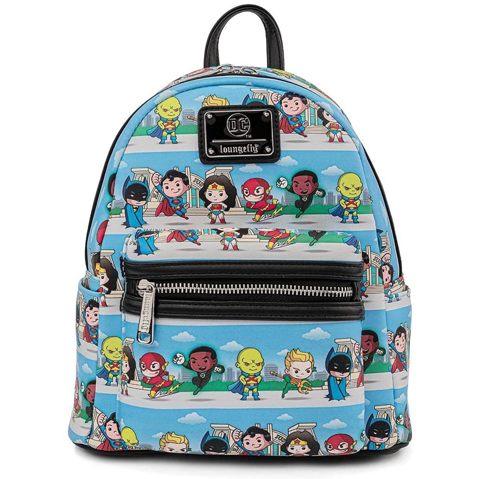 dc characters chibi mini backpack Loungefly DC Superheroes Chibi Lineup Mini Backpack
