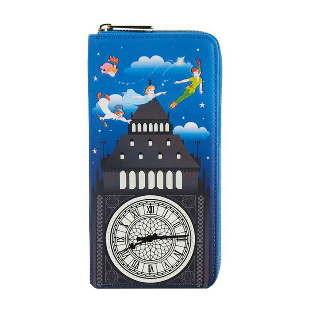 Loungefly Disney Peter Pan Glow Clock Zip Around Wallet
