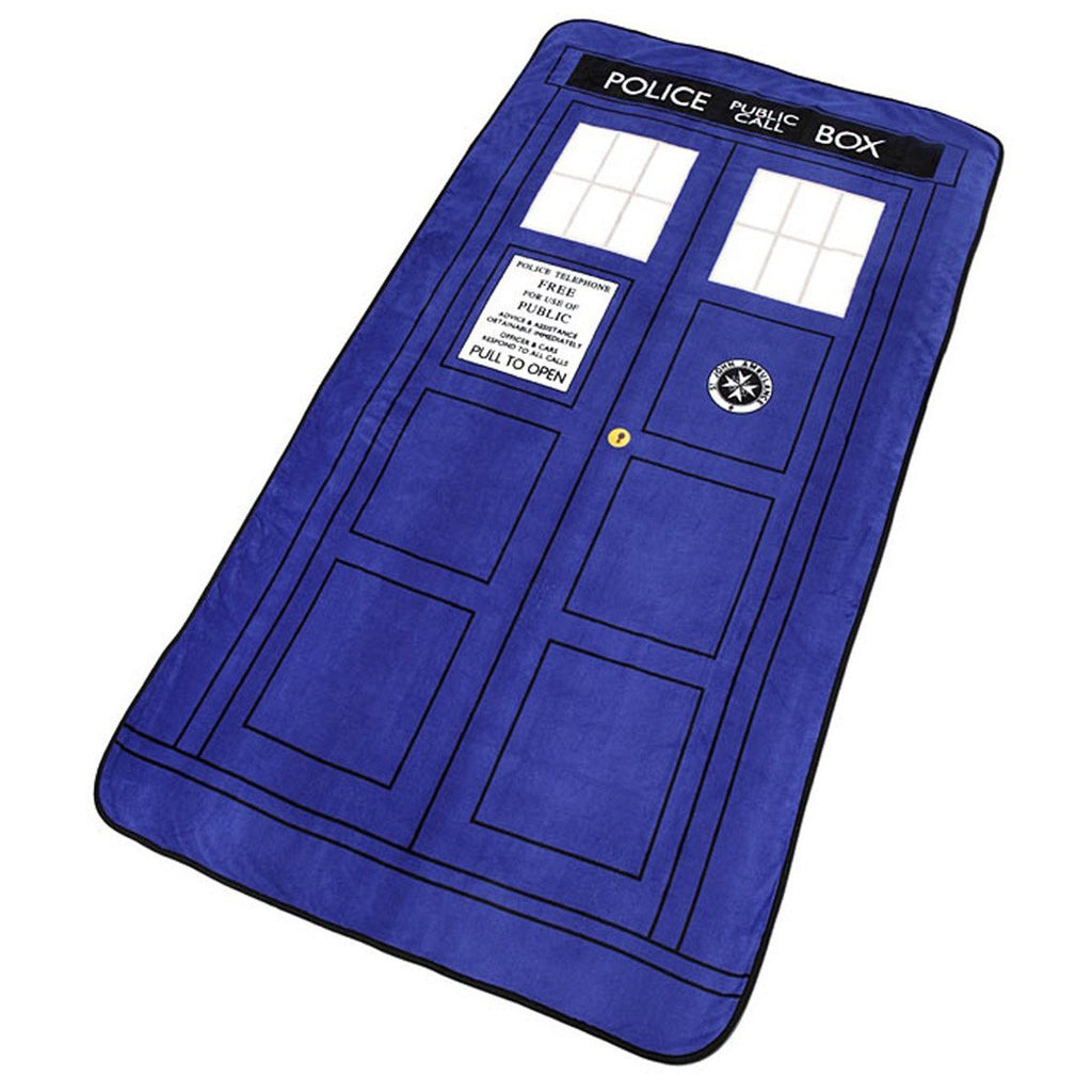 Doctor Who Large Tardis Micro Raschel Throw Blanket