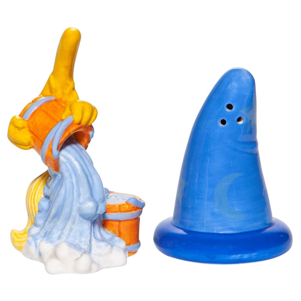 Enesco Disney Showcase Fantasia Sorcerer Hat And Broom Salt Pepper Shakers