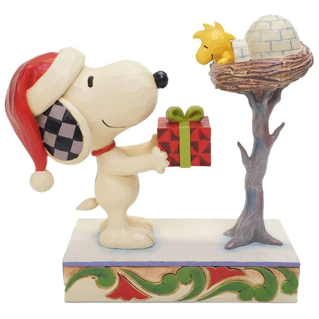 Enesco Jim Shore Peanuts Snoopy & Woodstock Snowy Gift Figurine