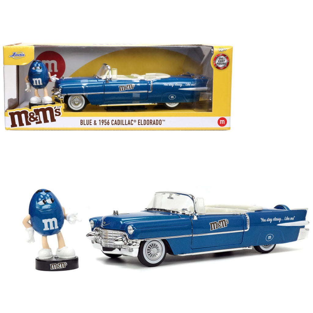 Jada Toys M&M's Blue 1956 Cadillac Eldorado Die Cast 24th Scale Set