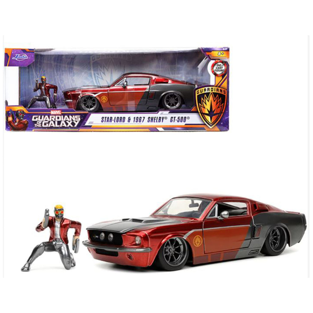 Jada Toys Marvel Star-Lord 1967 Shelby GT-500 Die Cast 24th Scale Set