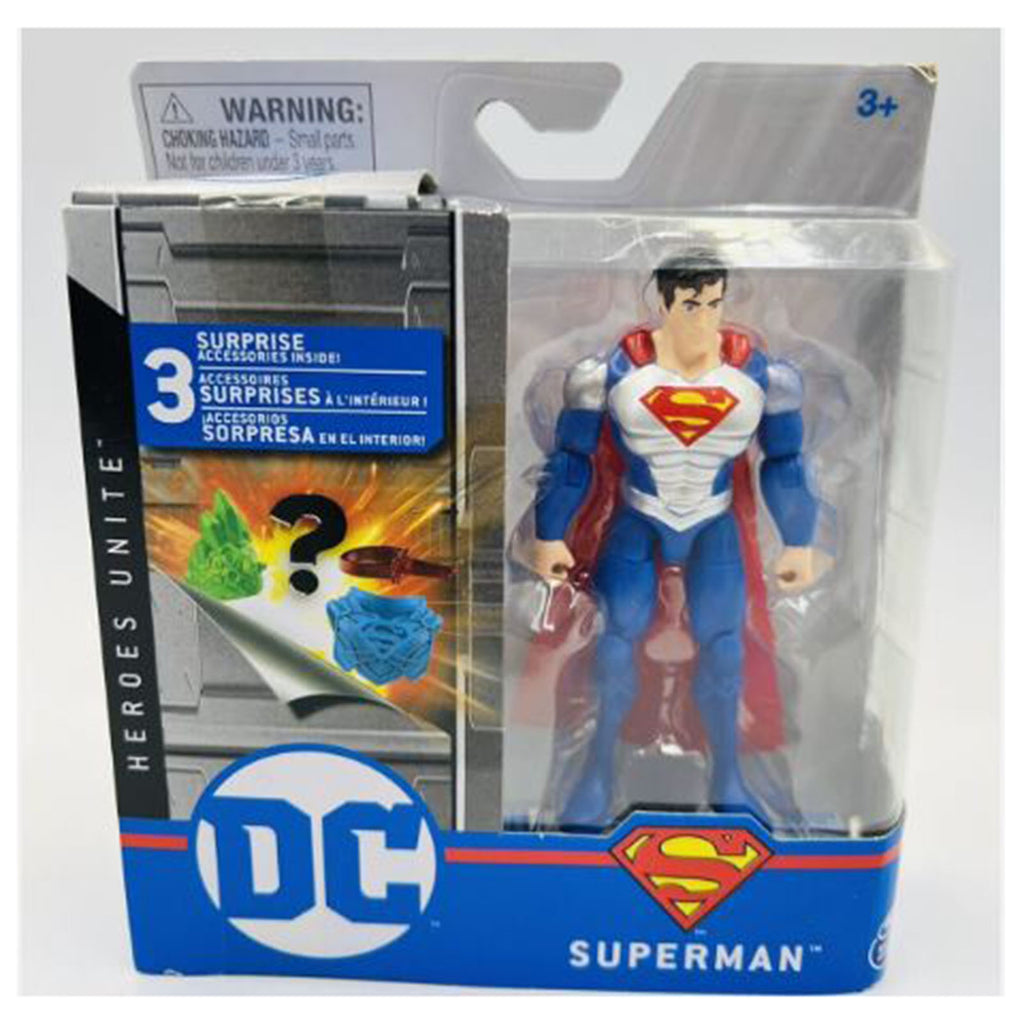 Spin Master DC Heroes Unite Superman Silver Suit 4 Inch Action Figure