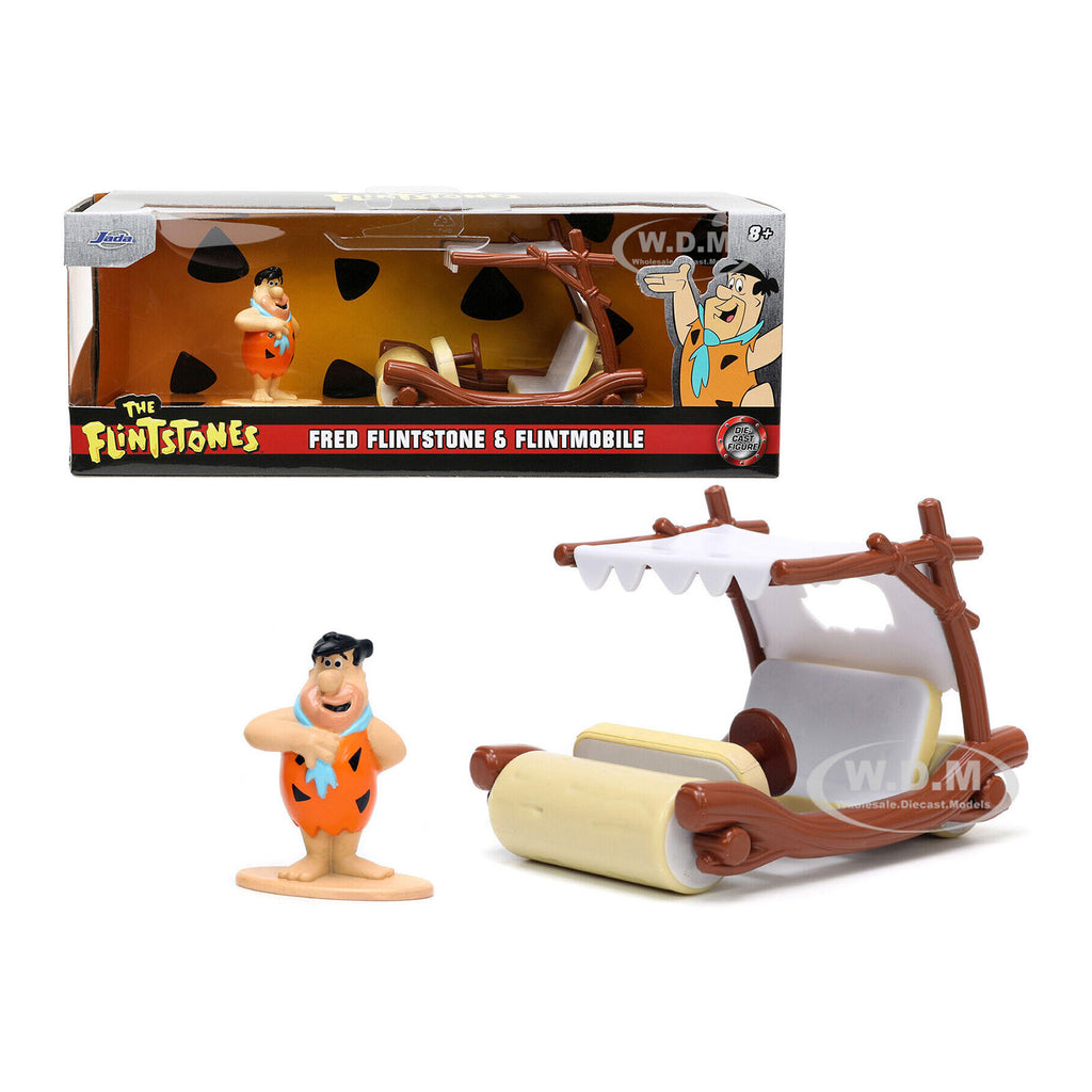 Jada Toys Flintstones Fred Flintmobile Die Cast 32nd Scale Set
