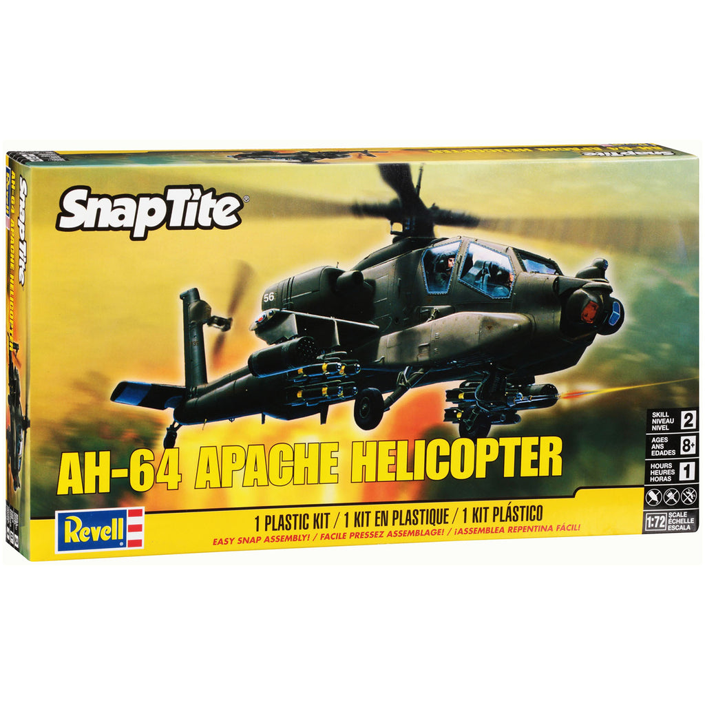 Revell AH-64 Apache Helicopter 72nd Scale Snap Model Kit